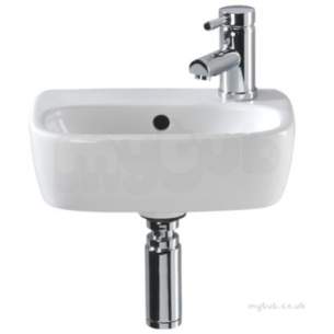 Twyford Moda Sanitaryware -  Moda 360 Handrinse Washbasin 1 Tap Md4821wh