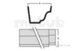 Apex Cast Iron Rainwater -  4 Inch X 3 Inch X 6ft No.46 Gutter Mg43/6ft