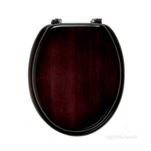 Roper Rhodes Toilet Seats -  Roper Rhodes Malvern W.c. Seat Mahogany Chrome Plated Hinges