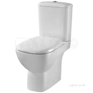 Twyford Moda Sanitaryware -  Moda Close Coupled Toilet Pan Only Flushwise Md1148wh