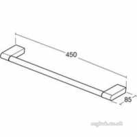 Ideal Standard Sottini Sundries -  Ideal Standard Santorini T/rail 450mm Chrome N1436aa