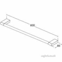 Ideal Standard Sottini Sundries -  Ideal Standard Santorini T/rail 600mm Chrome N1437aa