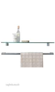 Ideal Standard Sottini Sundries -  Ideal Standard Santorini Shelf 600mm Glass