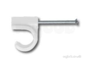 Polypipe Polyplumb Polyfit -  15mm Polyfit Nail-in-clip White Pack50