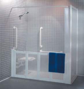 Neaco Shower Trays -  Neatdek 3 1486x821 Crn Grill/frame Wh