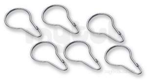 Waterbury Accessories -  Nh39 Shower Curtain Hooks Pk Of 12