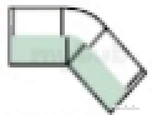 Polypipe Waste and Traps -  Polypipe 21.5mm X 45deg S/w O/f Bend Ns55-w
