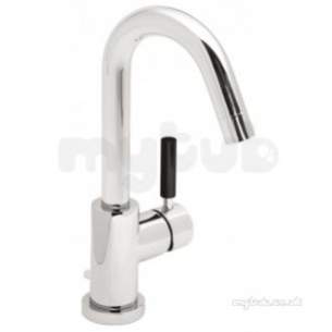 Vado Brassware -  Mono Basin Mixer Single Lever Deck Mount Plus Nua-100s-c/red