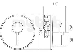 Vado Brassware -  Origins Conc Shower Val Single Lever W/m