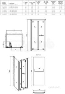Twyford Outfit Total Install Showers -  Outfit Bifold Door 700mm Left Hand Or Right Hand Of2200cp