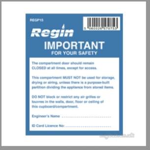 Regin Products -  Regin Flammable/dont Block Tag Per 8