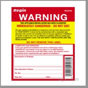 Regin Products -  Regin Regp30 Warning Unsafe Ap Stckr 8