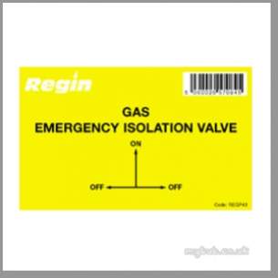 Regin Products -  Regin Regp43 Gas Iso Valve Sticker 8
