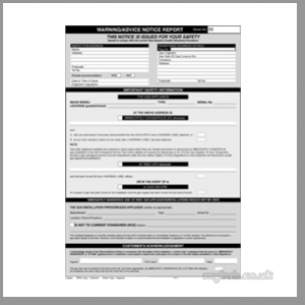 Regin Products -  Regin Regp55 Warning Notice Report Pad