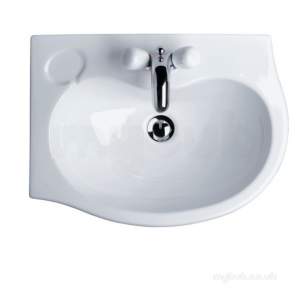 Ideal Standard Space -  Ideal Standard Space E7122 1 Tap Hole Left Hand Offset Corner Basin White