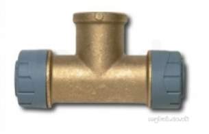 Underfloor Heating Manifolds and Ancillaries -  Polyplumb Pb292212 Fi Br Tee 22x22x1/2