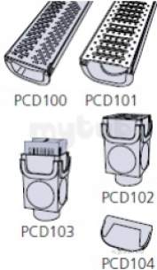 Gullys and Channel Drainage -  Load Class A15 Channel Drain With Galv Grate Slotted Pcd101