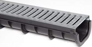 Gullys and Channel Drainage -  Load Class A15 Channel Drain With Galv Grate Slotted Pcd101