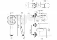 Vado Brassware -  Expd B/shower Mixer Single Lever W/m Plus Shower Kit