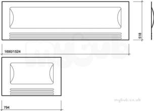 Twyford Bath Panels -  Omnifit 800 End Bath Panel Pp2172wh