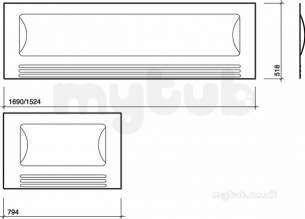 Twyford Bath Panels -  Omnifit Pp2175 1500mm Front Panel Scrm Pp2175sc