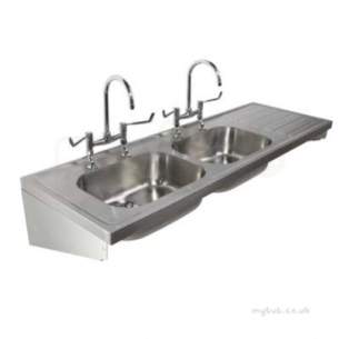 Twyford Stainless Steel -  1800 Sink Double Bowl And Single Right Hand Drainer 2t Ps4053ss