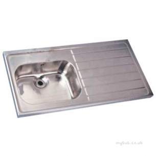 Twyford Stainless Steel -  1200 Sink Single Bowl And Right Hand Drain 0t-htm64 St A Ps4150ss