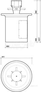 Twyford Stainless Steel -  911 Diameter Circular Washstation 4 To 6 Person Ps8004ss
