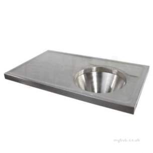 Twyford Stainless Steel -  1000 Disposal Hopper And Worktop Back Inlet Left Hand Drainer Htm64 Duh Ps8102ss