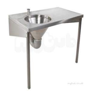 Twyford Stainless Steel -  1000 Disposal Hopper And Worktop Top Inlet Right Hand Drainer Htm64 Duh Ps8103ss