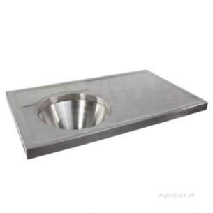 Twyford Stainless Steel -  1000 Disposal Hopper And Worktop Back Inlet Right Hand Drainer 1000 Htm64 Duh Ps8104ss