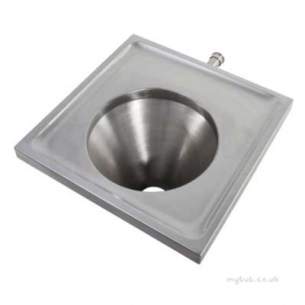 Twyford Stainless Steel -  600 Wall Mounted Disposal Hopper Back Inlet Htm64 Du Ps8112ss