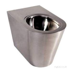 Twyford Stainless Steel -  500 Wc Pan Btw Floor Standing Ps8301ss