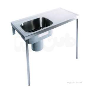 Twyford Stainless Steel -  1200 Plaster Sink Right Hand Drainer Left Hand Sink No Tap Htm64 Ps H Ps9215ss