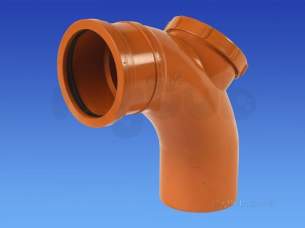 Hepworth Plastidrain -  110mm S/socket Bend With Access 4p03d