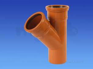 Hepworth Plastidrain -  110mm 45d Swept Junction D/s 4p09b