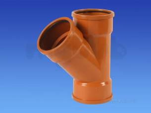Hepworth Plastidrain -  82mm 45d Junction Triple Socket 3p09c