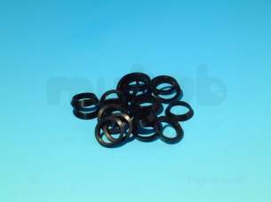 Hep2O Underfloor Heating Pipe and Fittings -  Hep2o 20 Pk Conical Tap Conn Washers 15 Hx57/15 Gr