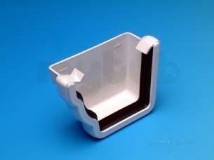 Hepworth Soil and Rainwater -  Ogee 115mm Stopend External L/h Og17l-w