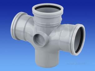 Hepworth Soil and Rainwater -  4 Inch X 92deg Double Branch S40-g