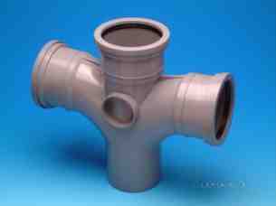 Hepworth Soil and Rainwater -  4 Inch X 45deg Double Branch S43-g