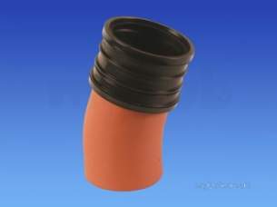 Hepworth Clayware 100mm Supersleve -  Supersleve Sdb4/1s Bend 15deg 100mm S/s
