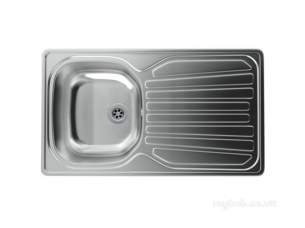 Carron Trade Sinks -  Precision Plus Unpolished Kitchen Sink With Compact Single Bowl And Drainer