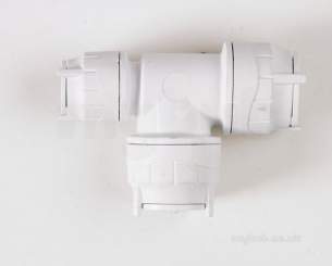 Polypipe Polyplumb Polyfit -  15x10 X 15mm Tee Polyfit Fit 1415 White