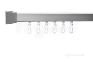 Croydex Shower Curtains and Rails -  Croydex 915x915x915mm Shower Rail Silver