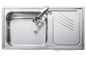 Rangemaster Sinks -  Proline 1.0b Right Hand Ss And Ad2 Tap Centre