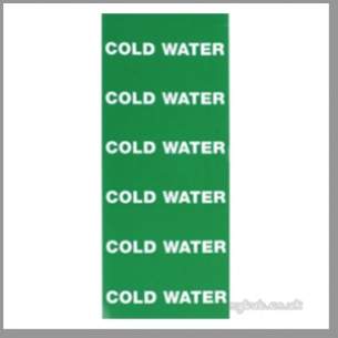 Regin Products -  Regin Regq634 Pipe Labels 8 Cold Water