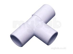 Osma Above Ground Drainage -  1e190 21.5mm Tee 90 Deg White Abs
