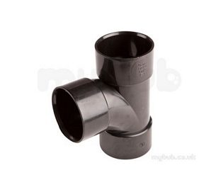 Osma Above Ground Drainage -  5z190 40mm Tee 87.5 Deg Black Abs