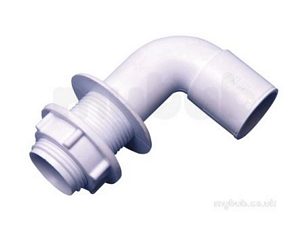 Osma Above Ground Drainage -  1e139 21.5mm Tank Conn 90 Deg White Abs